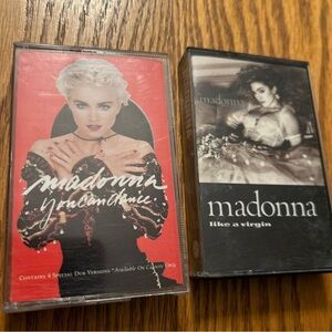 Lot Of 2 Madonna Vintage Cassette Tape Like A Virgin & You Can Dance